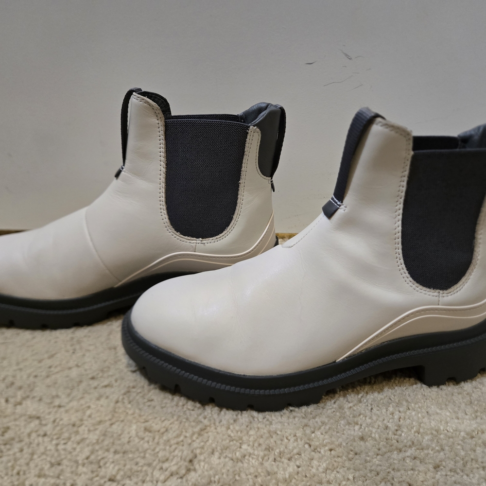 Olukai White Chelsea Boots